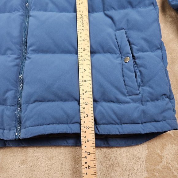 Patagonia Bivy Down Jacket 2Tone Blue Full Zip Snap Buttons Men's Size XXL 2XL - Picture 5 of 10